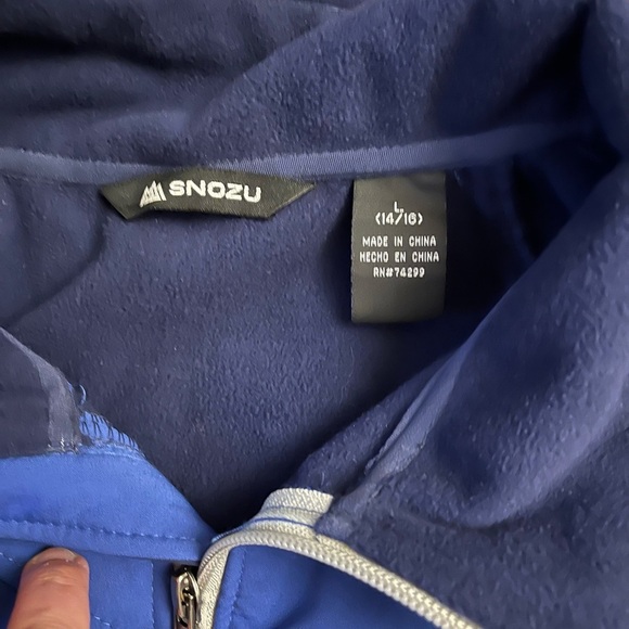 Snozu Kids Blue and Black Raincoat - Picture 2 of 2